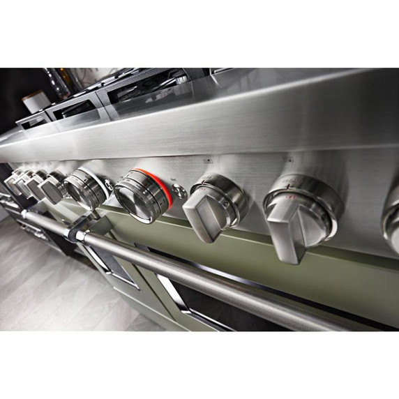 KitchenAid® 48'' Smart Commercial-Style Dual Fuel Range with Griddle KFDC558JAV