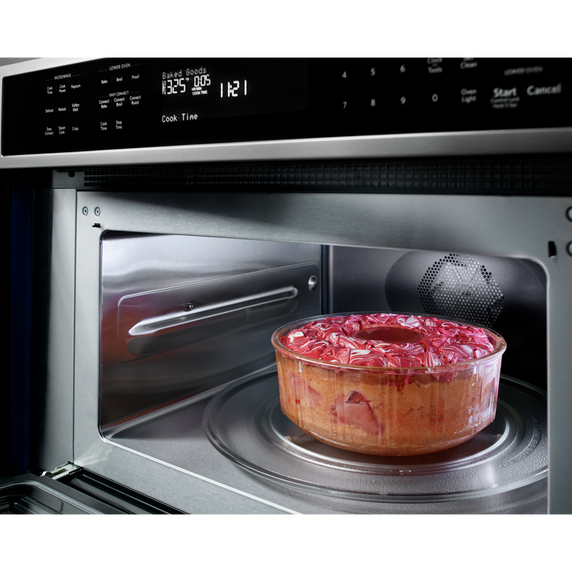 Kitchenaid® 30 Combination Wall Oven with Even-Heat™  True Convection (Lower Oven) KOCE500ESS