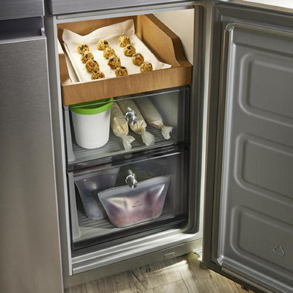 Kitchenaid® 19.4 cu. ft. 36-inch wide Counter-Depth 4-Door Refrigerator with PrintShield™ Finish KRQC506MPS