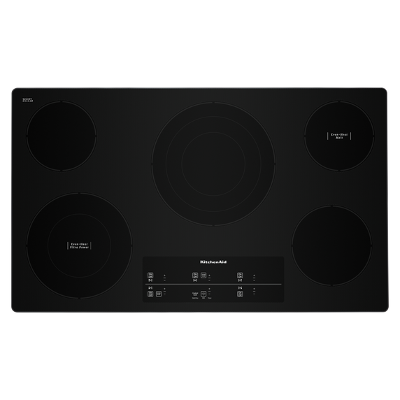 Kitchenaid® 36 Electric Cooktop with 5 Elements and Touch-Activated Controls KCES956KSS