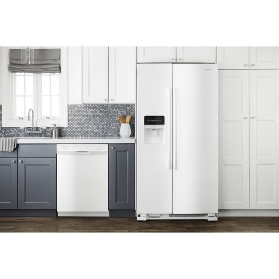 Amana® 33-inch Side-by-Side Refrigerator with Dual Pad External Ice and Water Dispenser ASI2175GRW