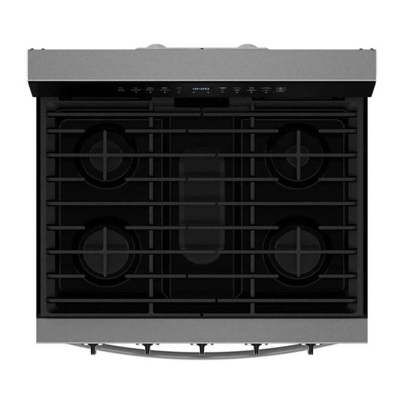Whirlpool® 30-inch Smart Gas Range with Air Cooking Technology, Steam/Self Cleaning, Rapid Preheat 5.3 CuFt Capacity WFGS7530RZ