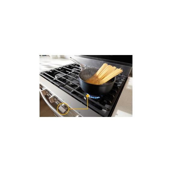 Whirlpool® 30-inch Smart Gas Range with True Convection, Steam/Self Cleaning, Rapid Preheat 5.3 CuFt Capacity WFGS7530RB