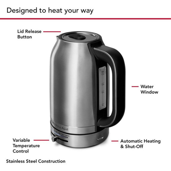 Kitchenaid® 1.7 Liter Electric Kettle KEK1701SX