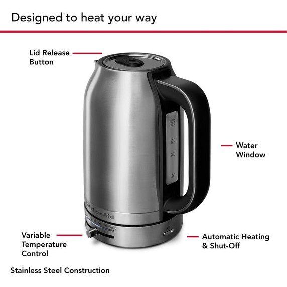 Kitchenaid® 1.7 Liter Electric Kettle KEK1701SX