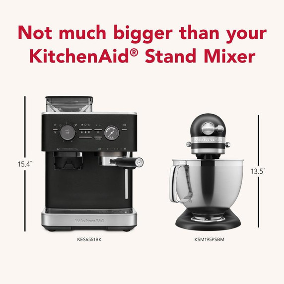 KitchenAid.ca Exclusive Colour - Semi Automatic Espresso Machine with Burr Grinder KES6551BK