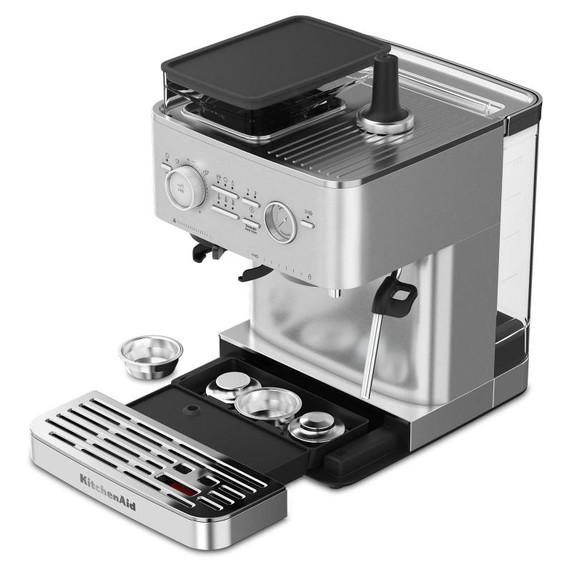 Kitchenaid® Semi Automatic Espresso Machine with Burr Grinder KES6551SX