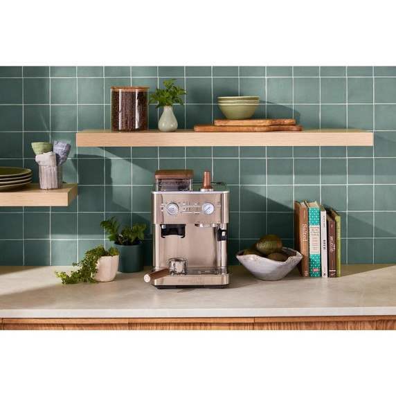 Kitchenaid® Semi Automatic Espresso Machine with Burr Grinder KES6551SX