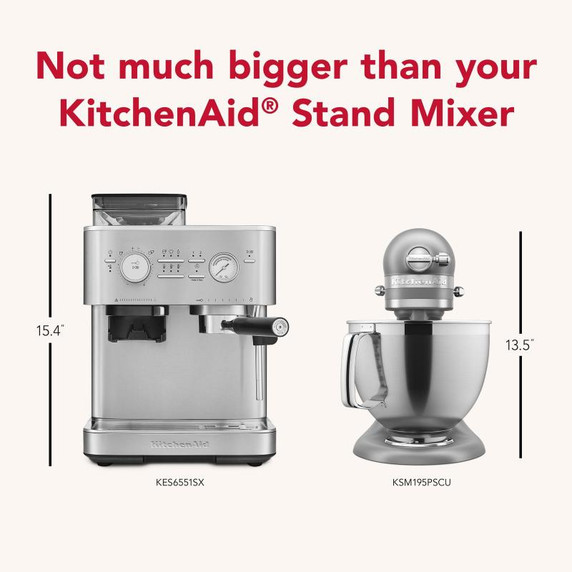 Kitchenaid® Semi Automatic Espresso Machine with Burr Grinder KES6551SX