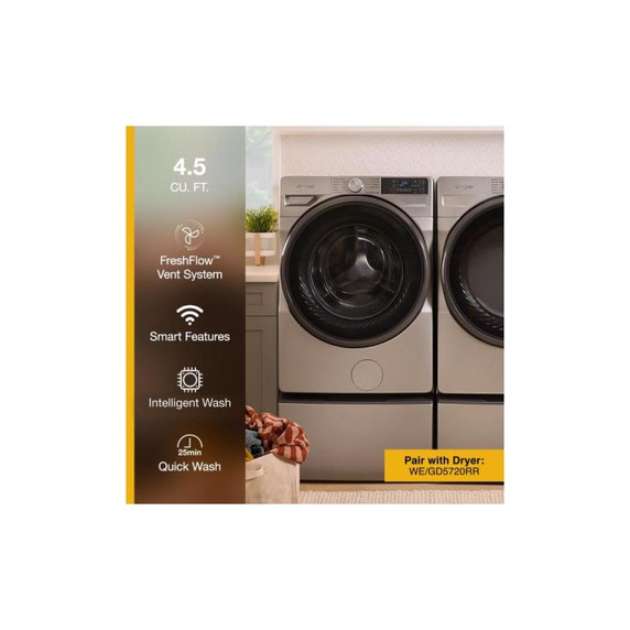 Whirlpool® 5.2 cu. ft. I.E.C. Smart Front Load ENERGY STAR® Certified Washer with FreshFlow™ Vent System WFW5720RR