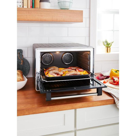 Kitchenaid® Dual Convection Countertop Oven with Air Fry and Temperature Probe KCO224BM