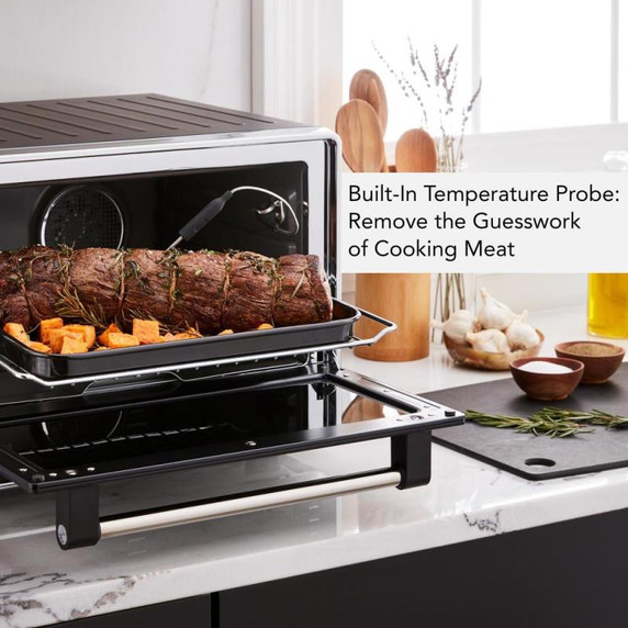 Kitchenaid® Dual Convection Countertop Oven with Air Fry and Temperature Probe KCO224BM