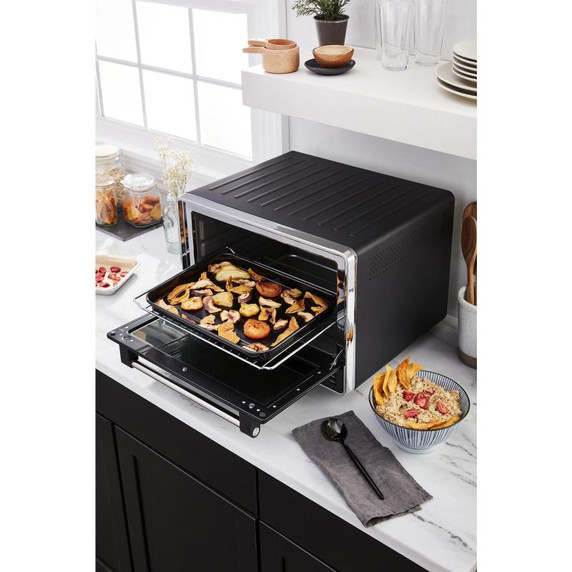 Kitchenaid® Dual Convection Countertop Oven with Air Fry and Temperature Probe KCO224BM