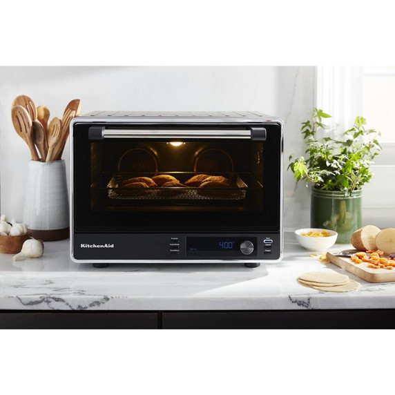 Kitchenaid® Dual Convection Countertop Oven with Air Fry and Temperature Probe KCO224BM