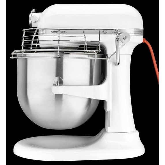 Kitchenaid® NSF Certified® Commercial Series 8-Qt Bowl Lift Stand Mixer with Stainless Steel Bowl Guard KSMC895WH
