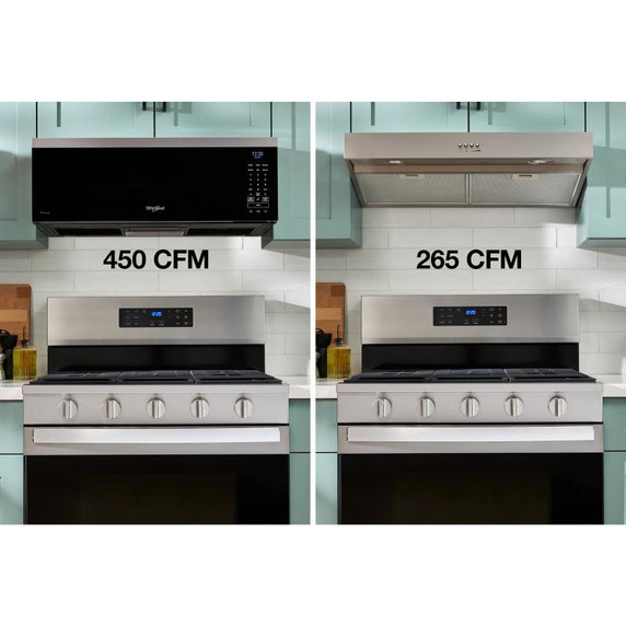 Whirlpool® 1.1 cu. ft. Smart Low Profile Microwave Hood Combination with 450 CRM 4-Speed Venting YWMML5530RW