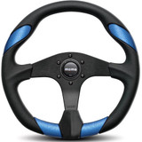MOMO AUTOMOTIVE ACCESSORIES Quark Steering Wheel Polyurethane Blue Insert MOMQRK35BK0BU