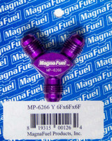 MAGNAFUEL/MAGNAFLOW FUEL SYSTEMS Y-Fitting - 3 #6 Male  MRFMP-6266