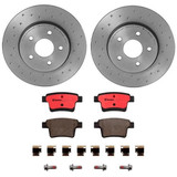 Brembo ceramic brake pad and Xtra solid drilled brake disc kit BREMBO KTX0095