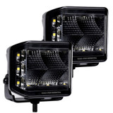 Blackout Series - SIDELINE 4x3 LED Cube Flood Lights, Pair GO RHINO 750700321FCS