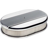 BILLET SPECIALTIES Small Ribbed Oval Air Cleaner BSP15630