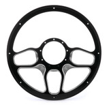 BILLET SPECIALTIES Steering Wheel 1/2 Wrap 14in Win Lite Black BSPBC30102