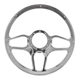 BILLET SPECIALTIES Steering Wheel 1/2 Wrap 15.5in Win Lite Black BSPBC34102