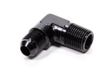 FRAGOLA 90 Deg Adapter Fitting #8 x 1/2 MPT Black FRG482288-BL