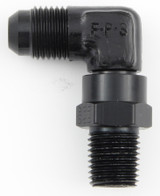FRAGOLA #6 x 1/4 MPT 90 Deg Swivel Adapter Black FRG499106-BL