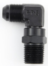 FRAGOLA #6 x 3/8 MPT 90 Deg Swivel Adapter Black FRG499166-BL