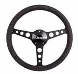 GRANT Classic Series Blk Wheel Jeep Logo/Install Kit GRT1929