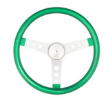 GRANT Steering Wheel Mtl Flake Green/Spoke Chrm 13.5 GRT8442