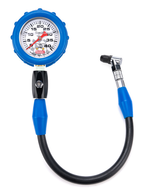 QUICKCAR RACING PRODUCTS Tire Gauge 40 PSI Liquid Filled QRP56-041