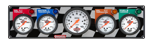 QUICKCAR RACING PRODUCTS Gauge Panel OP/WT/OT/FP w/Tach QRP61-60513