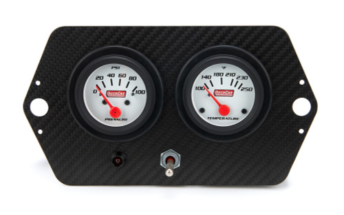QUICKCAR RACING PRODUCTS Gauge Panel Sprint 2in w/ Switch and Warning QRP61-7205