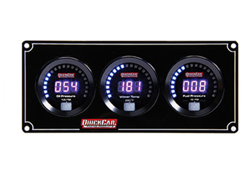 QUICKCAR RACING PRODUCTS Digital 3-Gauge Panel OP/WT/FP QRP67-3012