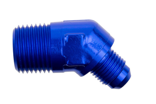 REDHORSE PERFORMANCE 4AN 45Deg Male Adapter to 1/4in NPT Male Blue RHP823-04-04-1