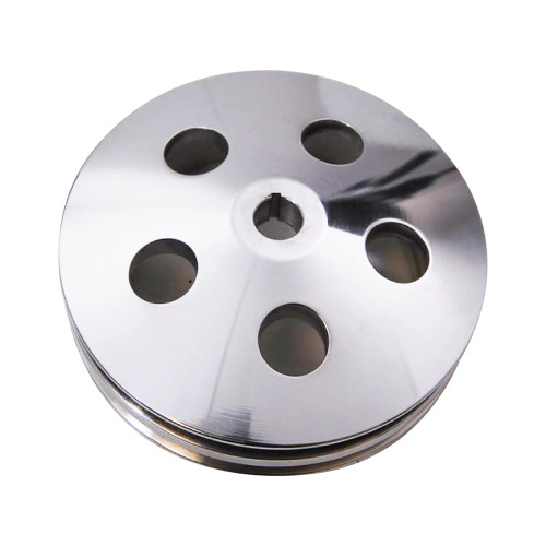 RACING POWER CO-PACKAGED Polished Aluminum GM 2V Power Steering Pulley RPCR8847POL