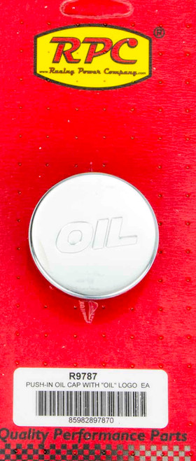 RACING POWER CO-PACKAGED Oil Filler Cap Chrome W/ Oil Logo RPCR9787