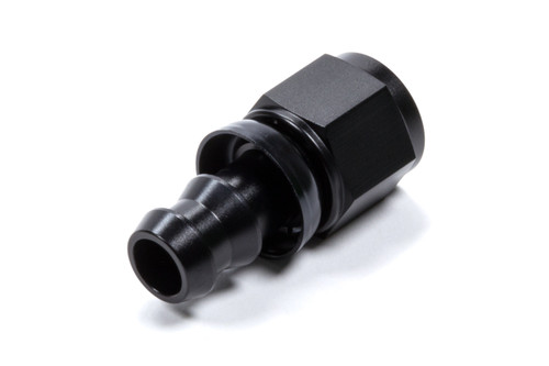 TRIPLE X RACE COMPONENTS #8 Straight Hose End Push Lock TXRHF-10008-BLK