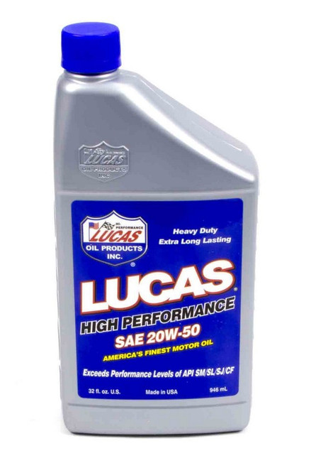 LUCAS OIL 20w50 Plus Motor Oil 1 Qt Petroleum LUC10252