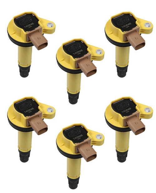 Ignition Coil- SuperCoil- 2010-2016 Ford EcoBoost 3.5L V6- 6-Pack (3-Pin)-Yellow ACCEL 140646-6