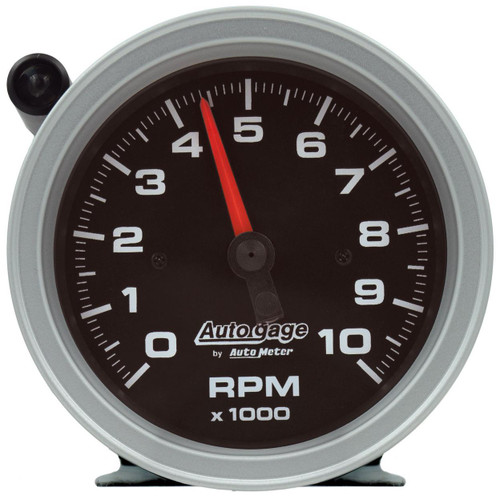 GAUGE, TACH, 3 3/4", 10K RPM, PEDESTAL W/EXT SHIFT LIGHT, BLK DIAL BLK CASE, AG AUTO METER 233908