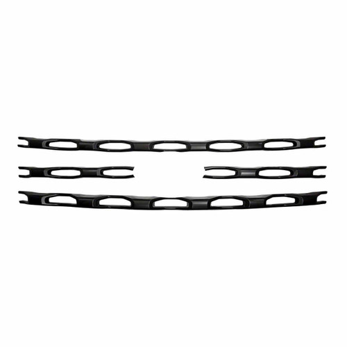 Overlay Wide Oval Style 4 Piece Emblem Cutout Black ABS COAST2COAST IWCGI139BLK