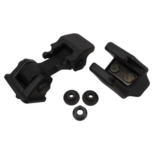 Black Hood Catch Kit for 97-06 Jeep TJ Wrangler, L or R (1 Catch & 1 Bracket) CROWN AUTO 55176636K