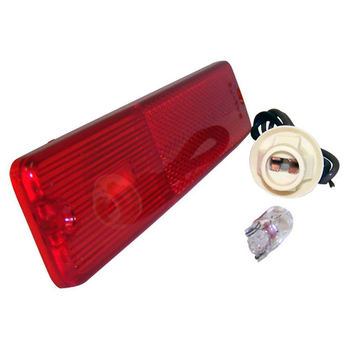 Red Side Marker Kit w/ Clear Bulb & Wiring for 72-86 CJs 74-91 SJ, J-Series CROWN AUTO 994021K