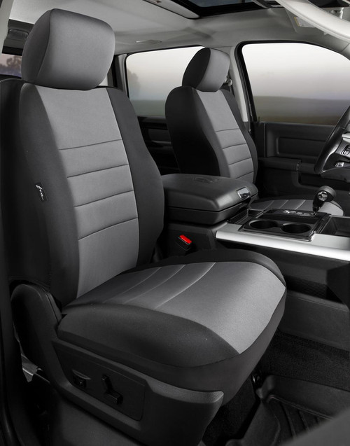 NP90 Series - Neoprene Custom Fit Front Seat Cover- Black/Gray Center Panel FIA NP97-69 GRAY