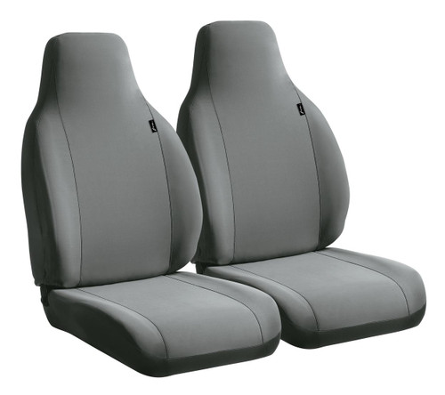 SP80 Series - Seat Protector Poly Semi-Custom Fit Car Front Seat Cover- Gray FIA SP801 GRAY