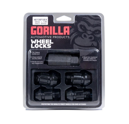 Factory Style Lock Nut 3/4" Hex 12mm x 1.50 Black -4 Pack GORILLA 46138FSBX