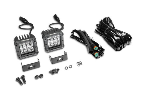 Bright Series - 3x3 Cube LED Spot Lights, Pair GO RHINO 751803023SCS